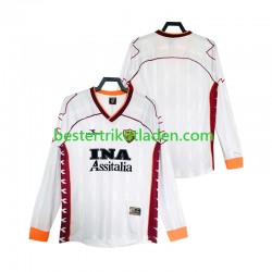 Fußballtrikot AS Rom 2000 Retro Auswärts Trikot Away 1999 Langarm für Herren