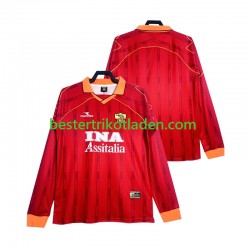 Fußballtrikot AS Rom 2000 Retro Heim Trikot Home 1999 Langarm für Herren