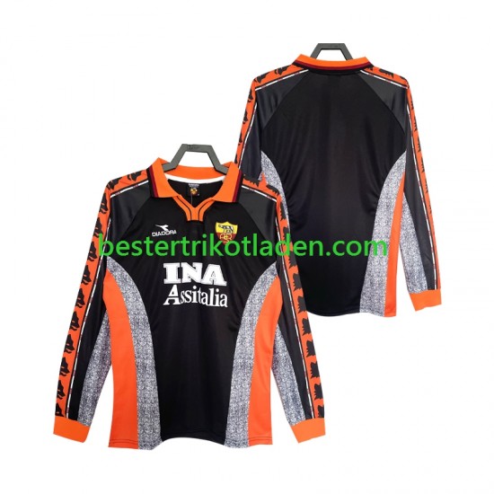 Fußballtrikot AS Rom 1998 Retro Ausweich Trikot 3rd 1999 Langarm für Herren