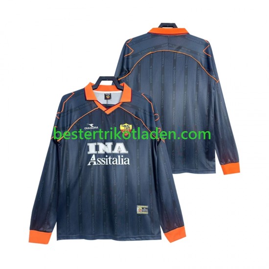 Fußballtrikot AS Rom 2000 Retro Ausweich Trikot 3rd 1999 Langarm für Herren