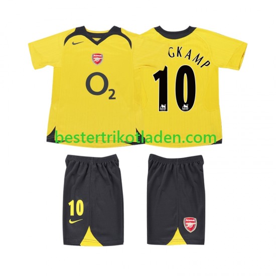 Fußballtrikot Arsenal BERGKAMP 10 2005 Retro Auswärts Trikot Away 2006 Kurzarm für Kinder