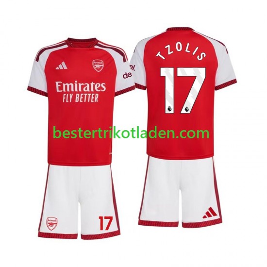 Fußballtrikot Arsenal Christos Tzolis 17 Heim Trikot Home 2026-2027 Kurzarm für Kinder