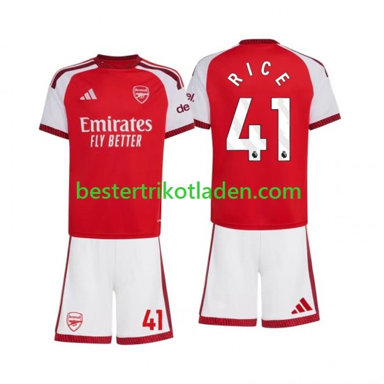 Fußballtrikot Arsenal Declan Rice 41 Heim Trikot Home 2026-2027 Kurzarm für Kinder