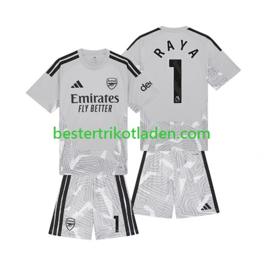 Fußballtrikot Arsenal David Raya 1 Torwart Heim Trikot Home 2026-2027 Kurzarm für Kinder