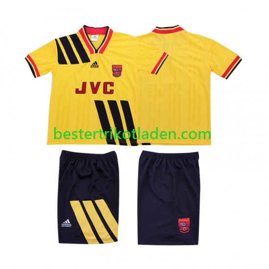 Fußballtrikot Arsenal 1993 Retro Auswärts Trikot Away 1994 Kurzarm für Kinder