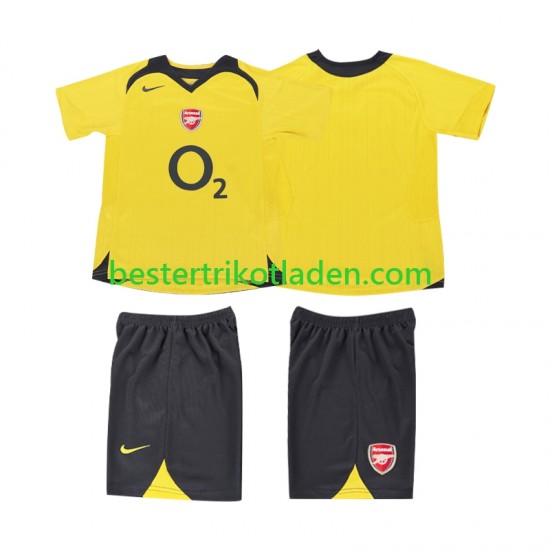 Fußballtrikot Arsenal 2005 Retro Auswärts Trikot Away 2006 Kurzarm für Kinder