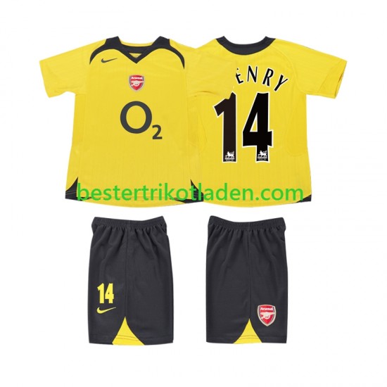Fußballtrikot Arsenal Thierry Henry 14 2005 Retro Auswärts Trikot Away 2006 Kurzarm für Kinder
