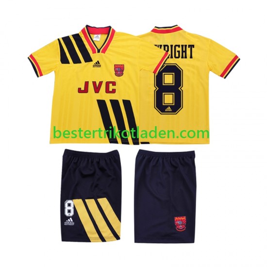 Fußballtrikot Arsenal WRIGHT 8 1993 Retro Auswärts Trikot Away 1994 Kurzarm für Kinder