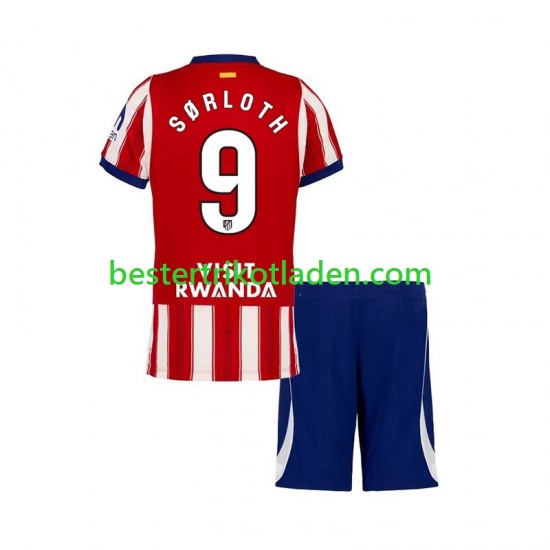 Fußballtrikot Atlético Madrid Alexander Sorloth 9 Heim Trikot Home 2026-2027 Kurzarm für Kinder