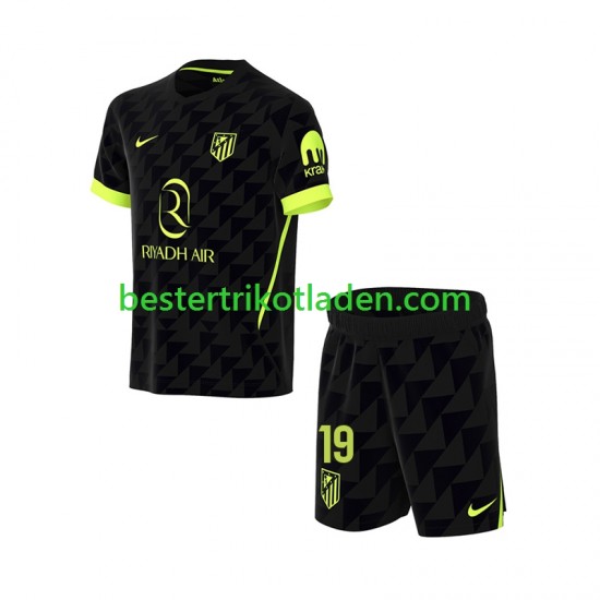 Fußballtrikot Atlético Madrid Julian Alvarez 19 Auswärts Trikot Away 2026-2027 Kurzarm für Kinder