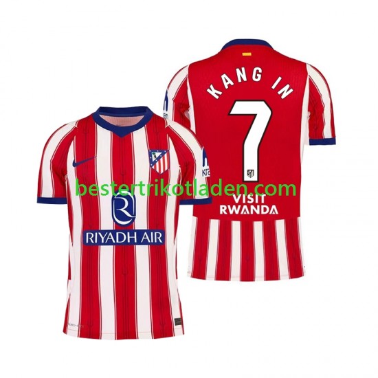 Fußballtrikot Atlético Madrid Lee Kang-in 7 Heim Trikot Home 2026-2027 Kurzarm für Herren