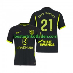 Fußballtrikot Atlético Madrid Obed Vargas 21 Auswärts Trikot Away 2026-2027 Kurzarm für Herren