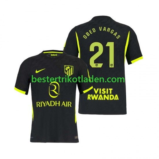 Fußballtrikot Atlético Madrid Obed Vargas 21 Auswärts Trikot Away 2026-2027 Kurzarm für Herren