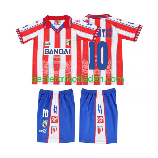 Fußballtrikot Atlético Madrid PANTIC 10 1996 1997 Retro Heim Trikot Home Kurzarm für Kinder