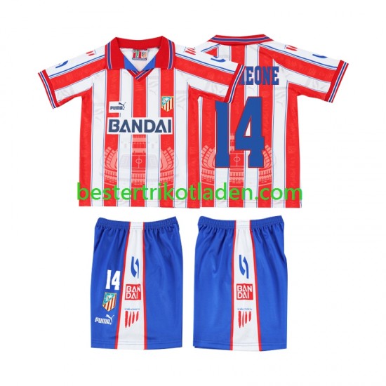 Fußballtrikot Atlético Madrid SIMEONE 14 1996 1997 Retro Heim Trikot Home Kurzarm für Kinder
