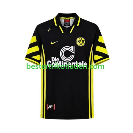 Fußballtrikot Borussia Dortmund 1996 Retro Auswärts Trikot Away Kurzarm für Herren