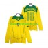 Fußballtrikot Brasilien RONALDINHO 10 Retro Heim Trikot Home 2004 Langarm für Herren