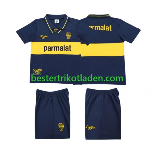 Fußballtrikot Boca Juniors 1993 1995 Retro Heim Trikot Home Kurzarm für Kinder