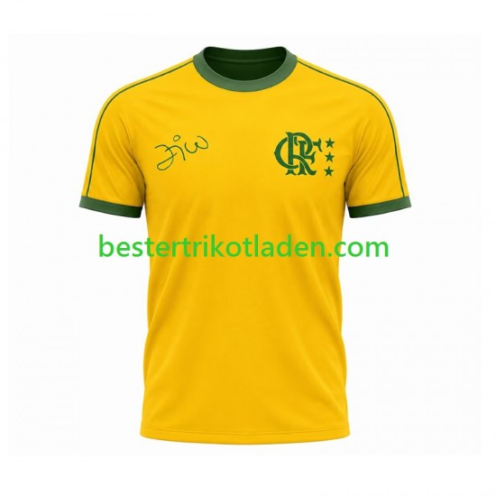 Fußballtrikot CR Flamengo Retro Heim Trikot Home Kurzarm für Herren