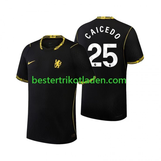 Fußballtrikot Chelsea Moises Caicedo 25 Auswärts Trikot Away 2026-2027 Kurzarm für Herren