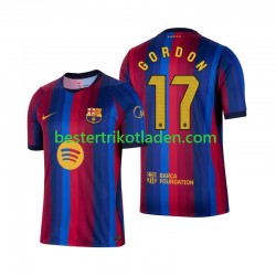 Fußballtrikot FC Barcelona Anthony Gordon 17 Heim Trikot Home 2026-2027 Kurzarm für Herren
