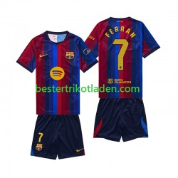 Fußballtrikot FC Barcelona Ferran Torres 7 Heim Trikot Home 2026-2027 Kurzarm für Kinder