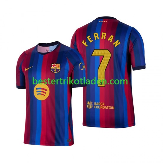 Fußballtrikot FC Barcelona Ferran Torres 7 Heim Trikot Home 2026-2027 Kurzarm für Herren