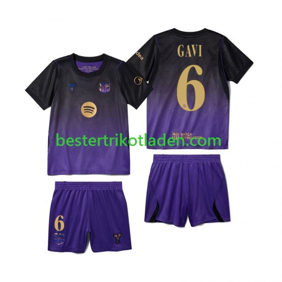 Fußballtrikot FC Barcelona Gavi 6 Auswärts Trikot Away 2026-2027 Kurzarm für Kinder