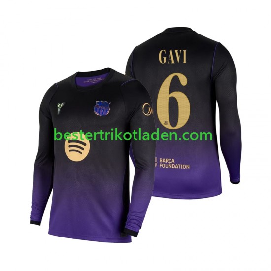 Fußballtrikot FC Barcelona Gavi 6 Auswärts Trikot Away 2026-2027 Langarm für Herren