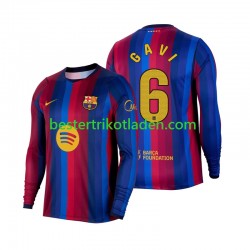 Fußballtrikot FC Barcelona Gavi 6 Heim Trikot Home 2026-2027 Langarm für Herren