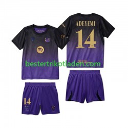 Fußballtrikot FC Barcelona Karim Adeyemi 14 Auswärts Trikot Away 2026-2027 Kurzarm für Kinder