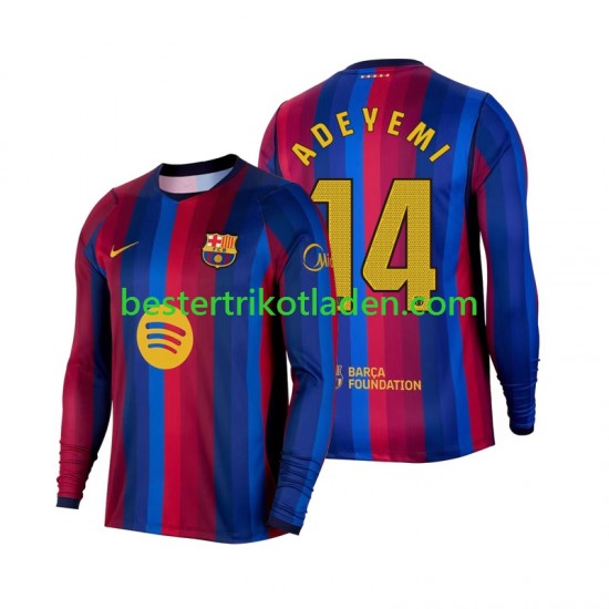 Fußballtrikot FC Barcelona Karim Adeyemi 14 Heim Trikot Home 2026-2027 Langarm für Herren