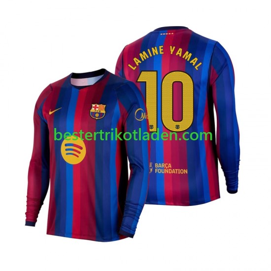 Fußballtrikot FC Barcelona Lamine Yamal 10 Heim Trikot Home 2026-2027 Langarm für Herren