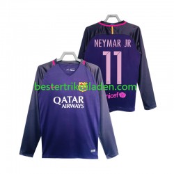 Fußballtrikot FC Barcelona Neymar JR 11 2016 2017 Retro Auswärts Trikot Away Langarm für Herren