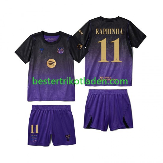 Fußballtrikot FC Barcelona Raphinha 11 Auswärts Trikot Away 2026-2027 Kurzarm für Kinder