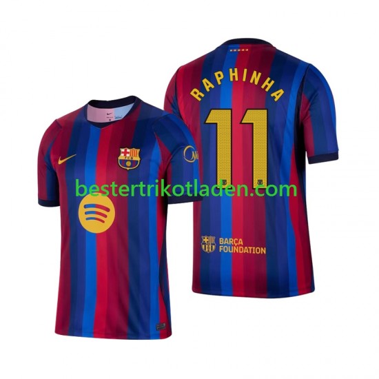 Fußballtrikot FC Barcelona Raphinha 11 Heim Trikot Home 2026-2027 Kurzarm für Herren