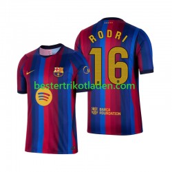 Fußballtrikot FC Barcelona Rodri 16 Heim Trikot Home 2026-2027 Kurzarm für Herren