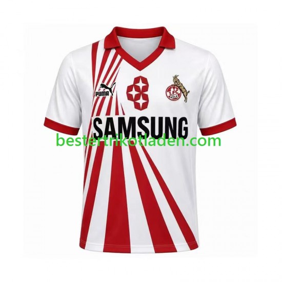 Fußballtrikot FC Köln 1990 1991 Retro Heim Trikot Home Kurzarm für Herren