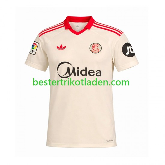 Fußballtrikot FC Sevilla Retro Heim Trikot Home 2025-2026 Kurzarm für Herren
