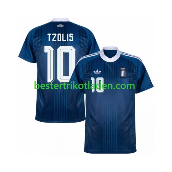 Fußballtrikot Griechenland Christos Tzolis 17 Auswärts Trikot Away 2026-2027 Kurzarm für Herren