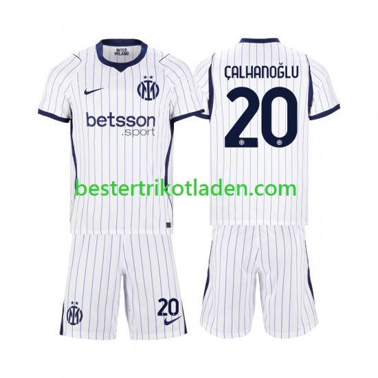 Fußballtrikot Inter Mailand Hakan Calhanoglu 20 Auswärts Trikot Away 2026-2027 Kurzarm für Kinder
