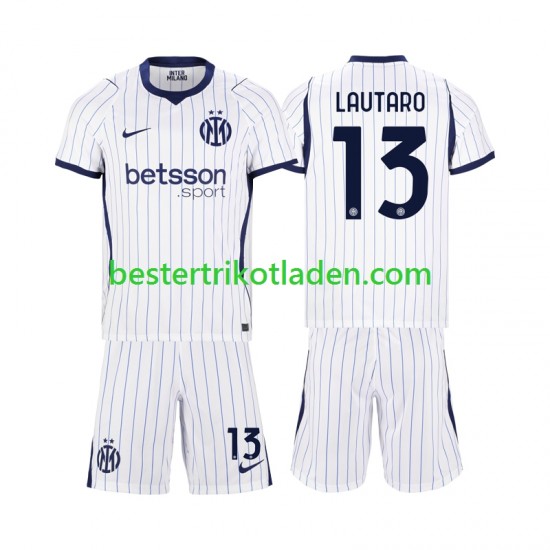 Fußballtrikot Inter Mailand Lautaro Martinez 13 Auswärts Trikot Away 2026-2027 Kurzarm für Kinder