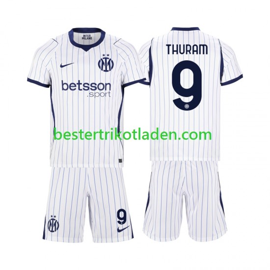 Fußballtrikot Inter Mailand Marcus Thuram 9 Auswärts Trikot Away 2026-2027 Kurzarm für Kinder