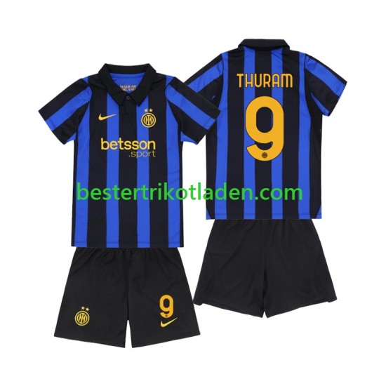 Fußballtrikot Inter Mailand Marcus Thuram 9 Heim Trikot Home 2026-2027 Kurzarm für Kinder