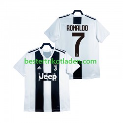 Fußballtrikot Juventus Turin Cristiano Ronaldo 2018 2019 Retro Heim Trikot Home Kurzarm für Herren