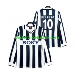 Fußballtrikot Juventus Turin DEL PIERO 10 1997 Retro Heim Trikot Home Langarm für Herren