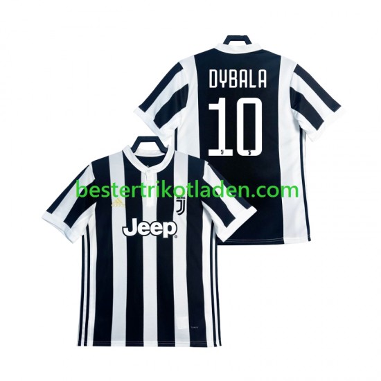 Fußballtrikot Juventus Turin DYBALA 21 2017 2018 Retro Heim Trikot Home Kurzarm für Herren