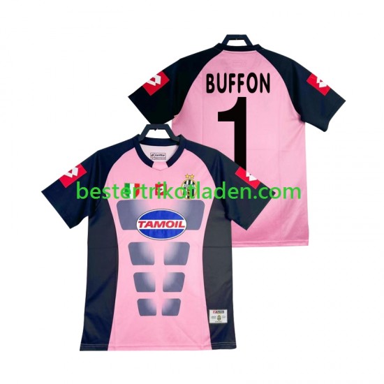 Fußballtrikot Juventus Turin Buffon 1 Torwart Retro Auswärts Trikot Away 2002-2003 Kurzarm für Herren