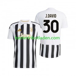 Fußballtrikot Juventus Turin Jonathan David 30 Heim Trikot Home 2026-2027 Kurzarm für Herren