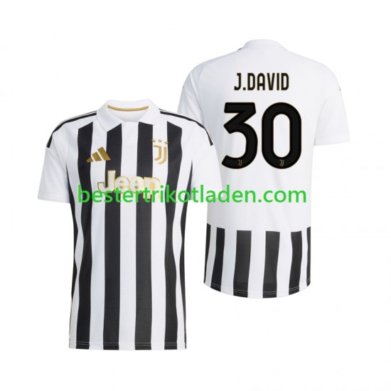 Fußballtrikot Juventus Turin Jonathan David 30 Heim Trikot Home 2026-2027 Kurzarm für Herren